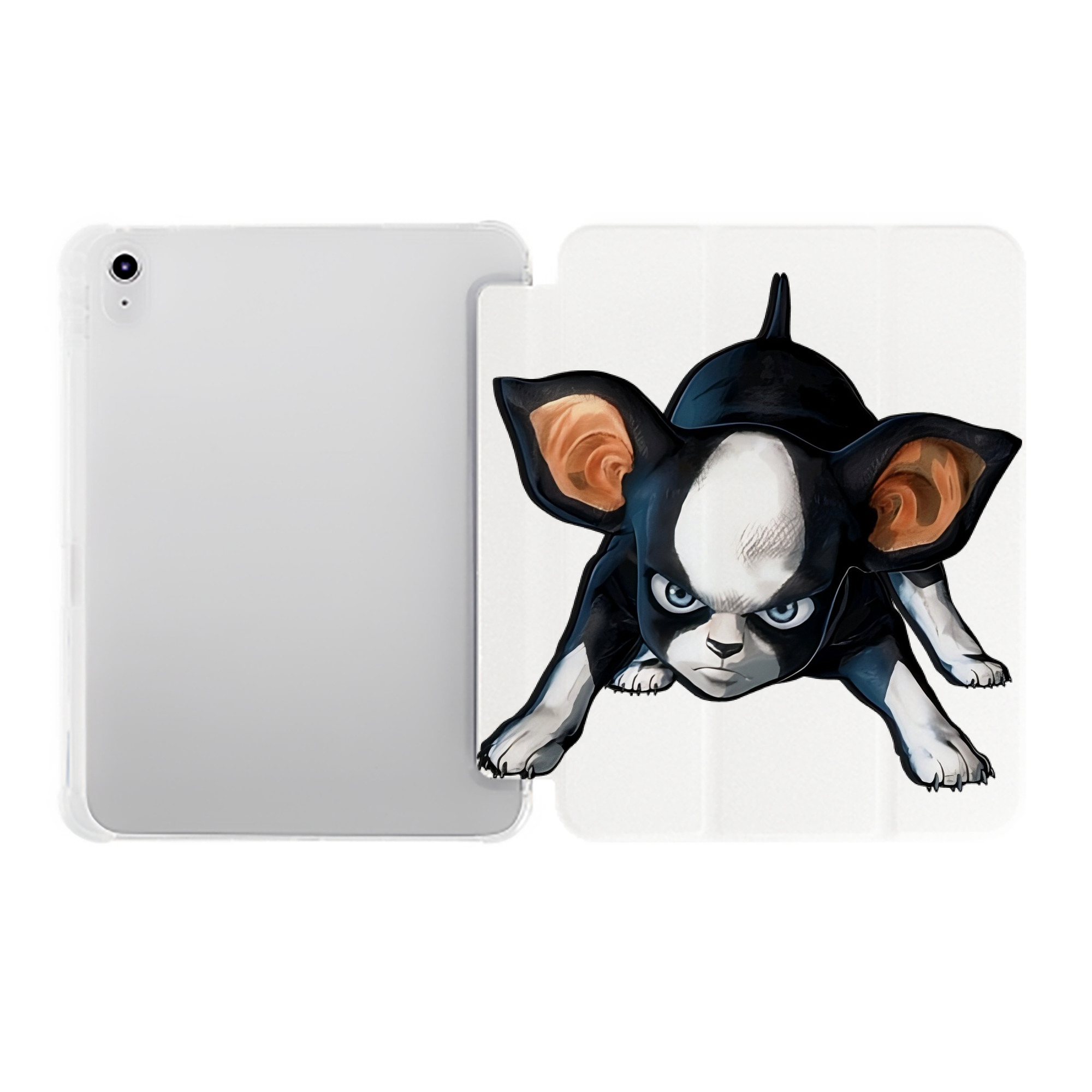 （画像用） ジョジョの奇妙な冒険 イギー JoJo's Bizarre Adventure Iggy IPad ケース ペン収納付き 三つ折りスタンド PUレザー×シリコン 対応機種9.5/10.5/10.9インチ